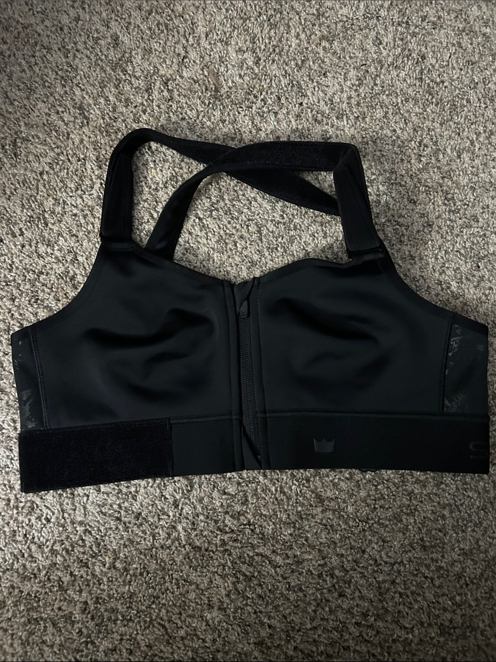 SHEFIT Adjustable Front-Zip Sports Bra - Black